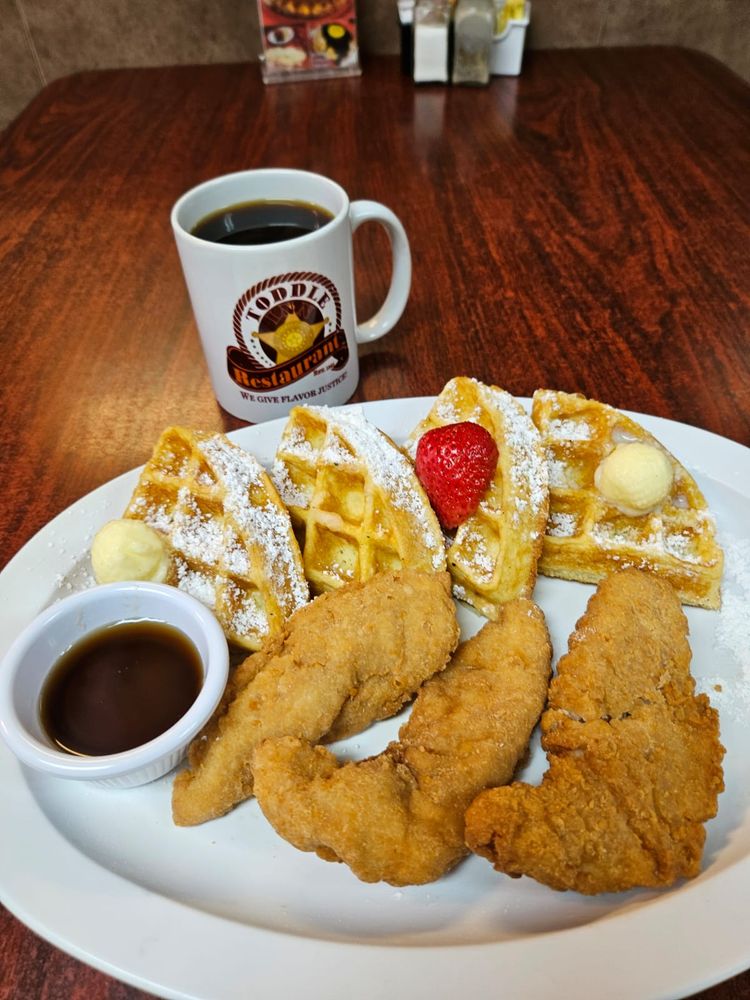 Chicken and waffles